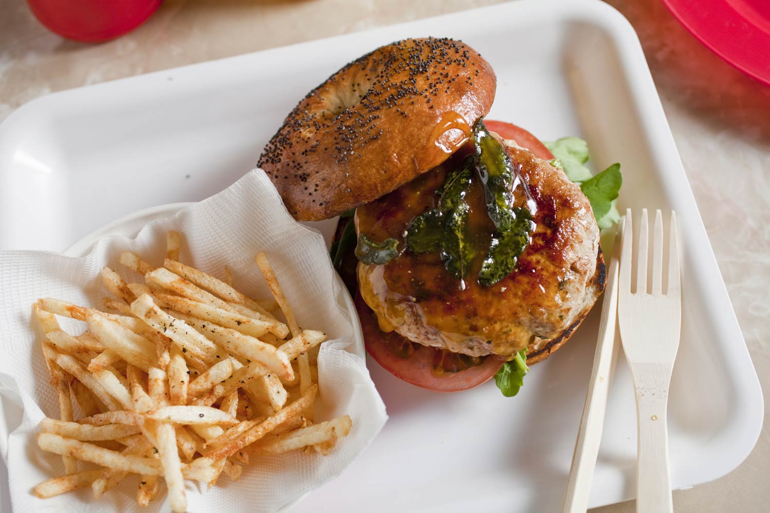 Pork Burgers with Sage and Maple Sauce