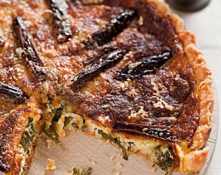 Wild Rocket, Date and Pecorino Tart