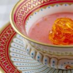 blood orange, posset, candied orange peel, hot drink