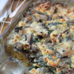 Polenta Bake with Mushrooms, Spinach and Feta