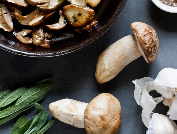 Porcini, Garlic and Fresh Herb Sandwich