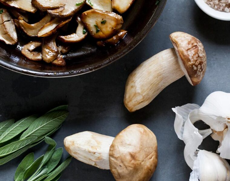 Porcini, Garlic and Fresh Herb Sandwich