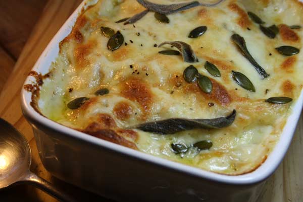Roasted Butternut and Three-Cheese Lasagne