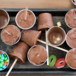 Chocolate Lollies served with candy