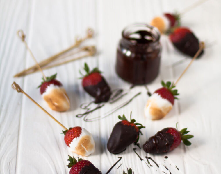 Chocolate-and-Marshmallow-Dipped Strawberries