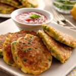 Pea, Mint and Feta Fritters