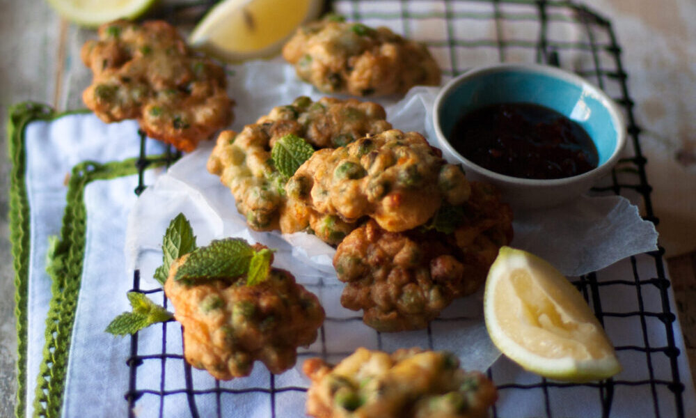 Pea, Mint and Goat’s Feta Fritters