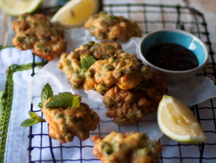 Pea, Mint and Goat’s Feta Fritters