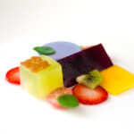 ‘Fruit Salad’ with Panna Cotta and Blueberry Leather
