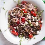 Black Lentil, Feta, Tomato and Coriander Salad