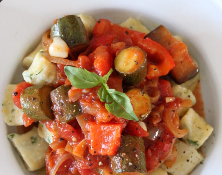 Ratatouille with Basil and Ricotta Gnocchi Recipe