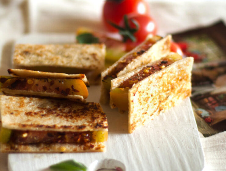 Toasted Green Tomato and Chilli Sandwiches