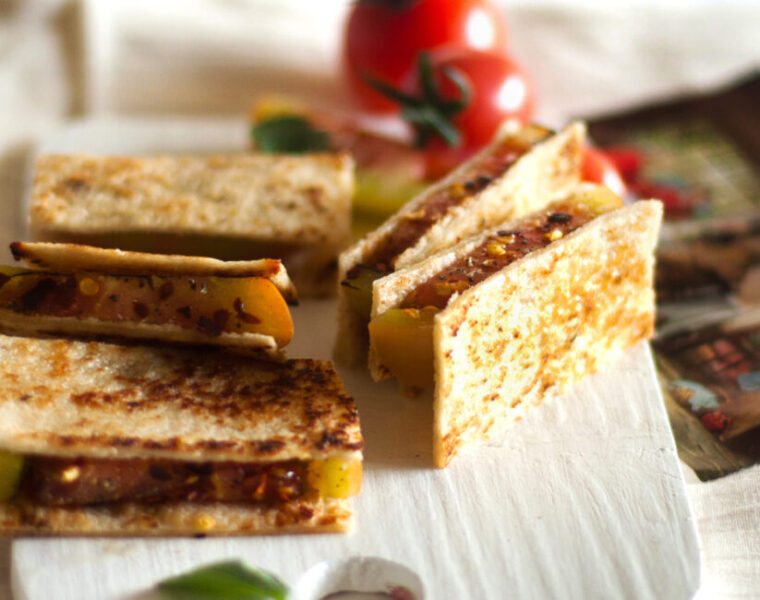 Toasted Green Tomato and Chilli Sandwiches