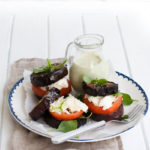 Caprese Aubergine Burgers with a Creamy Basil Sauce