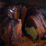 Chocolate and Pistachio Nut Marble Cake