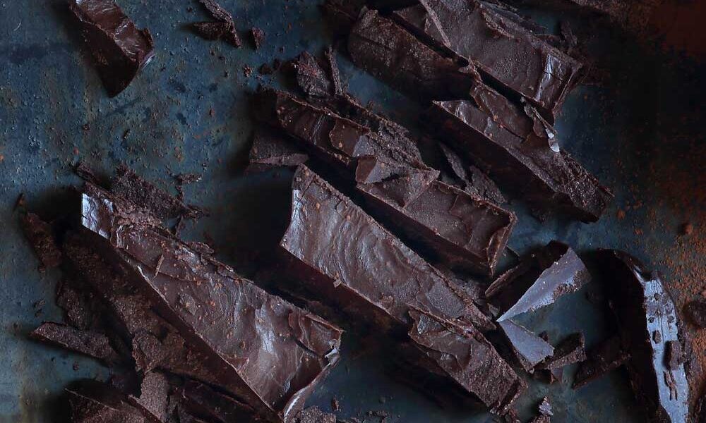 Homemade Dark Chocolate Slab