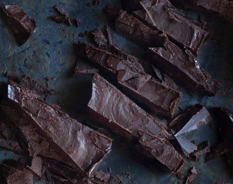 Homemade Dark Chocolate Slab