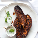 Tandoori Aubergines with Mint Tzatziki
