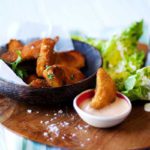 Crispy Chicken Nuggets served with a Baby Gem Salad Recipe