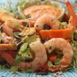 Prawn, Papaya and Avo Salad with Red Pepper Mayo Recipe