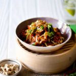 Chicken and Cashew Nut Stir-Fry Served with Egg Noodles Recipe