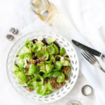 Festive Salad, Brussel sprouts, cranberries, walnuts