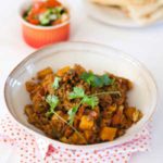 Curried Mince & Butternut with Rotis & Sambals