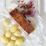 sesame crusted salmon with shaved fennel & tomato salad recipe