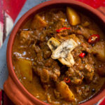 Jamaican Goat Curry with Baked Bananas and Rice & Peas Recipe