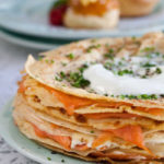 Smoked Trout and Cream Cheese Crêpe Stack