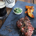 Rib-Eye Steak with Stout Salt & Bone Marrow Butter