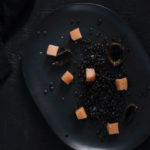 Salmon Mi-Cuit with Black Beluga Lentils