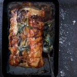 Pear & Gorgonzola Stuffed Pork Loin with Sage Butter recipe