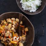 Asian-Orange-‘Chicken’-&-Stir-Fried-Vegetables