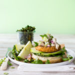 Waldorf Burger and Pepper Kale Chips
