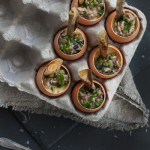 Hens Egg Custard in Egg Shell with Mushroom Ragout
