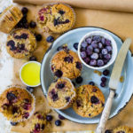 Polenta, Blueberry and Coconut Muffins
