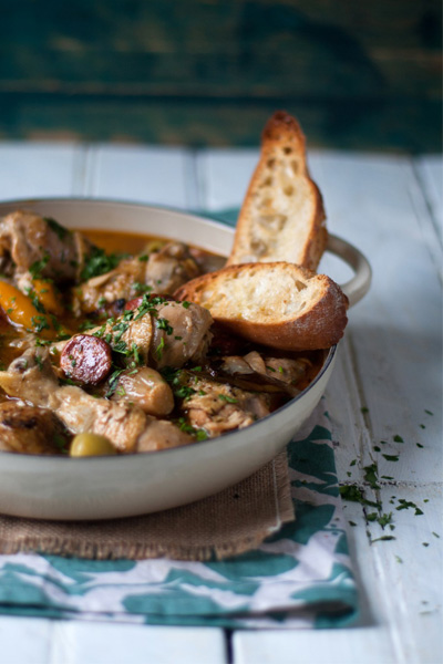 Braised Portuguese Chicken with Chorizo Recipe
