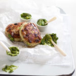 Chicken and Avocado Burgers with Guacamole Pesto