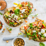 Naan Chicken & Veg Pizzas with a Peanut and Hoisin Sauce 3x3