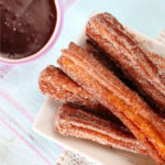 Churros with Dark Chocolate Sauce 3x3
