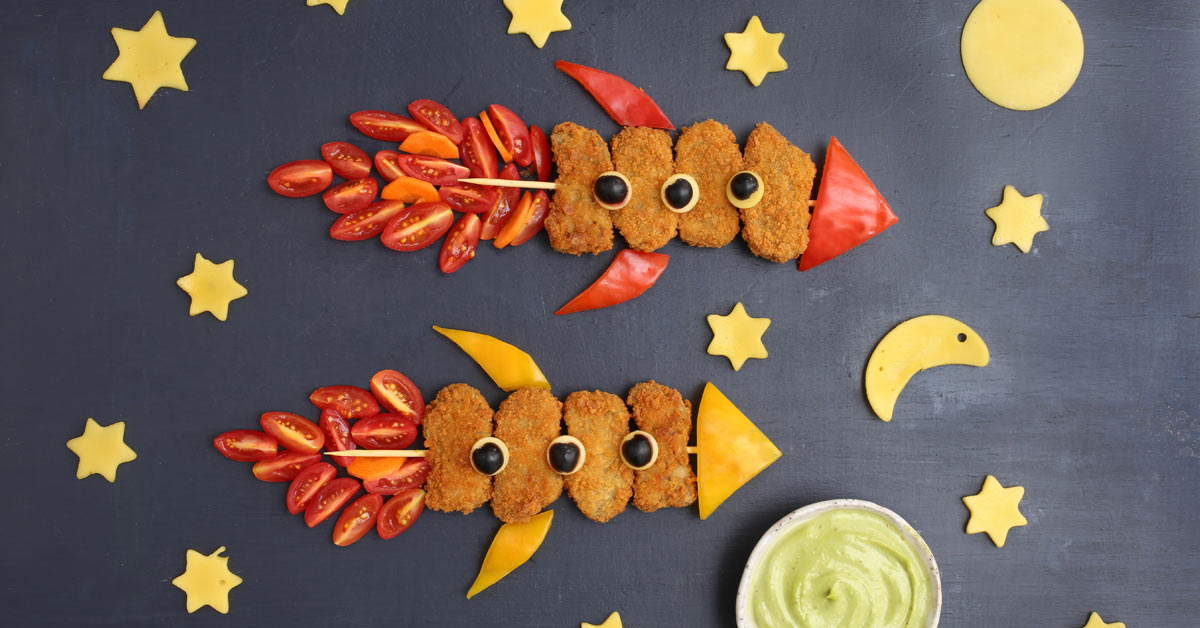 Frys Vegan Nugget Rocket Skewers