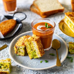Bread Pakora with Curried Tomato Soup
