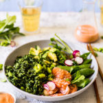 Salmon and Spinach Poke Bowl