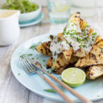 Chargrilled Potatoes with Horseradish, Herb and Caper Drizzle