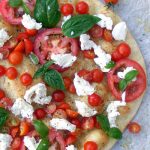 Garlic Pita with Caprese Salad