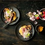 Seared Tuna with Miso-Caramel Aubergine
