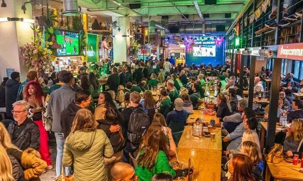 Mojo Market in Sea Point in Cape Town is a great sports bar to watch the game with a crowd.