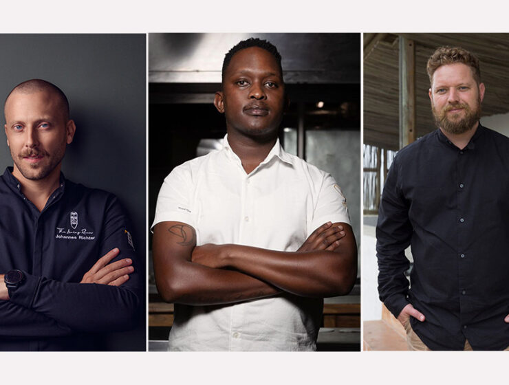 From left to right: Johannes Richter of The LivingRoom at Summerhill Guest Estate, Vusi Ndlovu of EDGE and Kobus van der Merwe of Wolfgat.