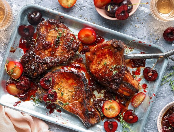 Cherry-Glazed-Pork-Chops